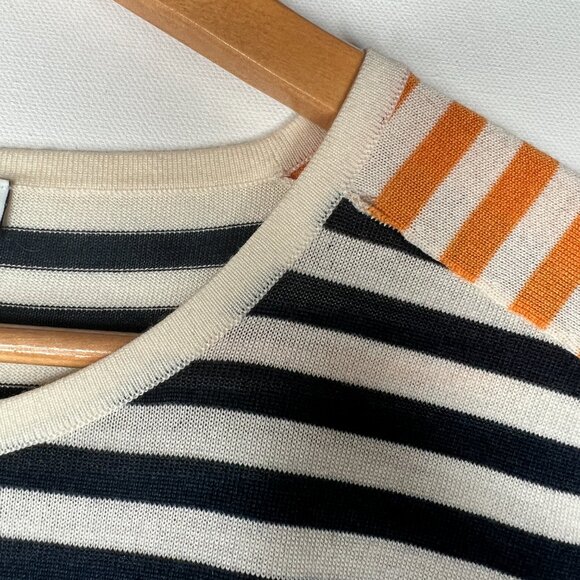AKRIS PUNTO Elements Tricolor Stripe Top Sweater - Picture 7 of 7